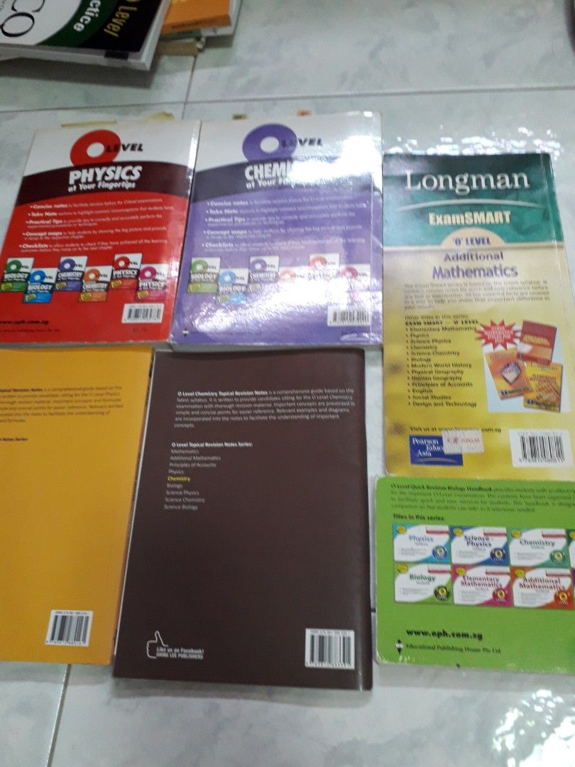 GCE O level Quick Guide Books Add Maths, Biology, Chemistry and Physics ...