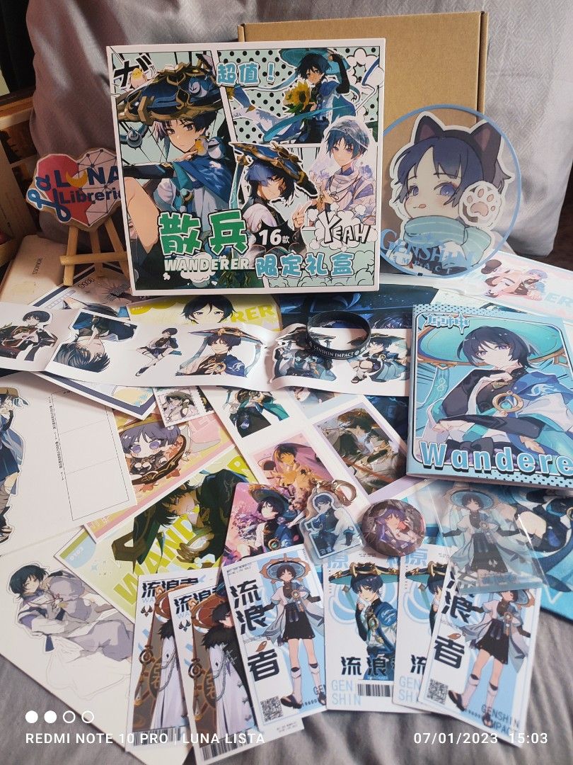 Genshin Impact Wanderer / Scaramouche Anemo Merch Box Set, Hobbies