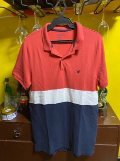 GIORDANO MEN’S POLO SHIRT ORIGINAL SIZE LARGE (red/white/blue)