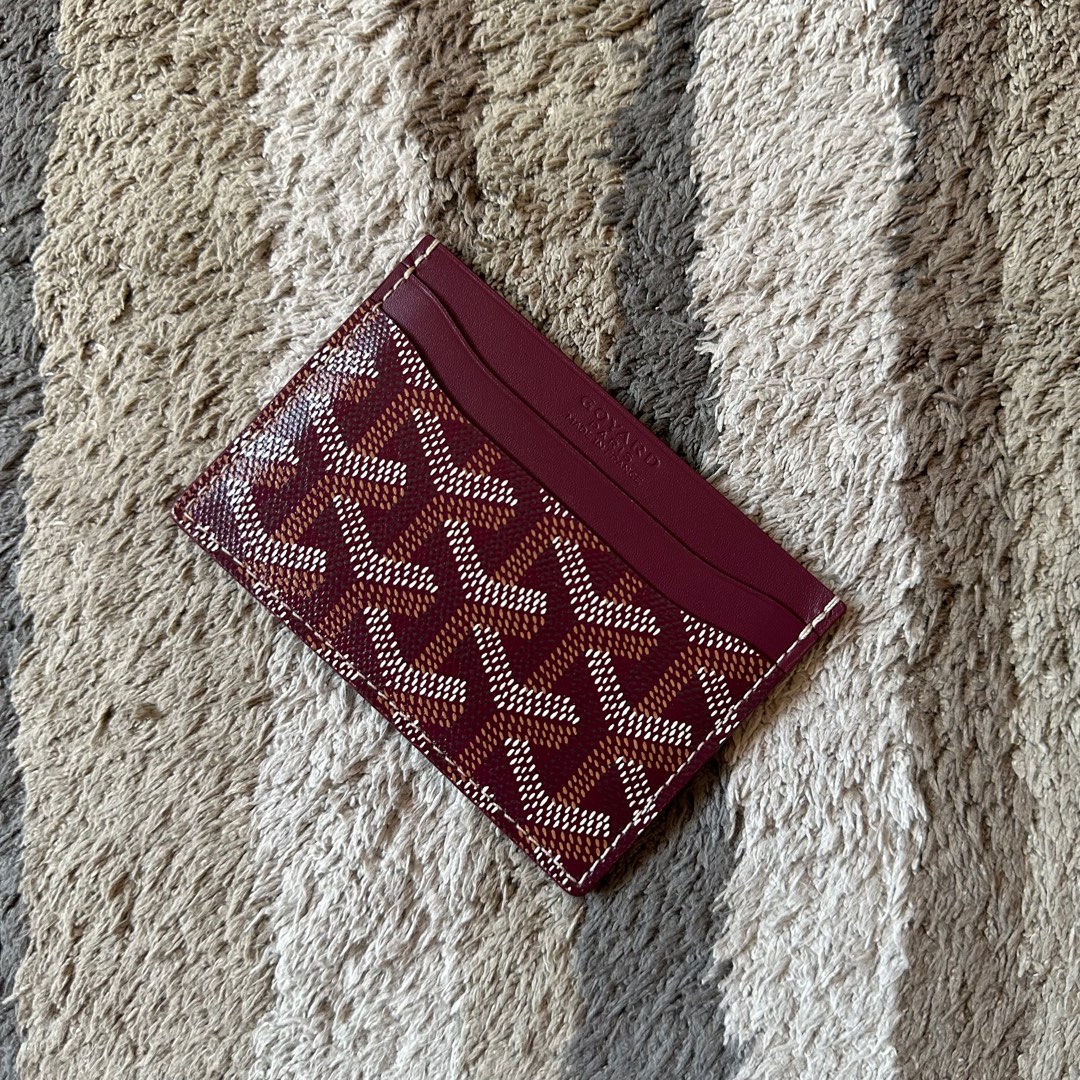 Saint sulpice leather card wallet Goyard Burgundy in Leather
