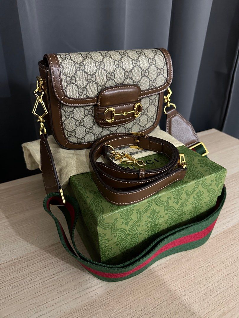 Gucci Horsebit 1955 mini bag in GG Supreme canvas