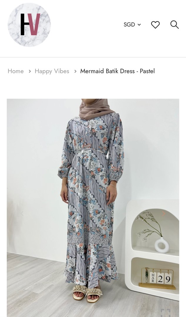 Batik mermaid dress sale