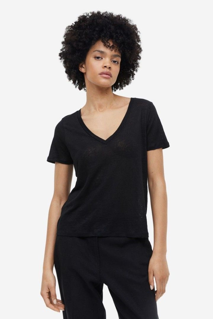 V neck t shirt women's h&m shop