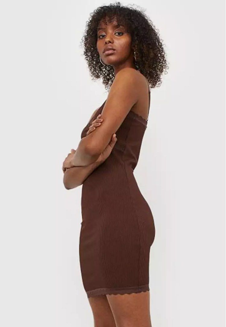 H&m new arrivals brown dress