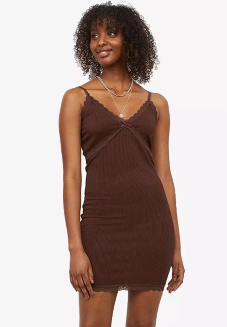 Hm online brown dress