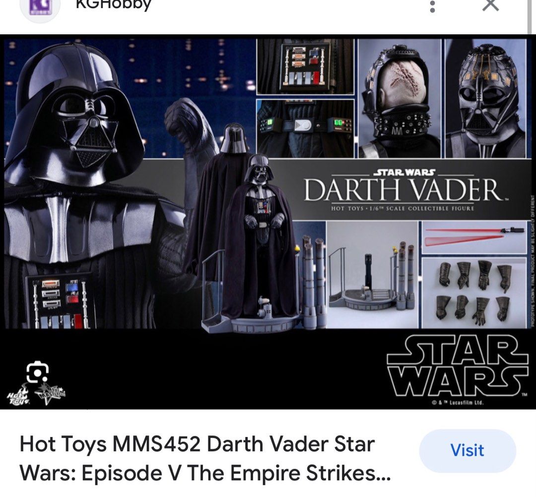 Hot toy darth vader MMS452 Hobbies Toys Toys Games on Carousell