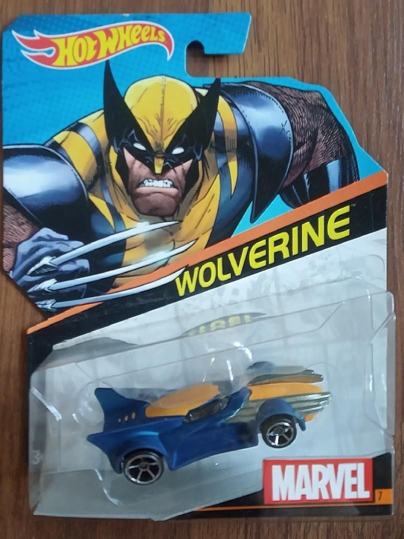 Hot Wheels 2014 Marvel Character Cars 7 Wolverine Blue & Yellow