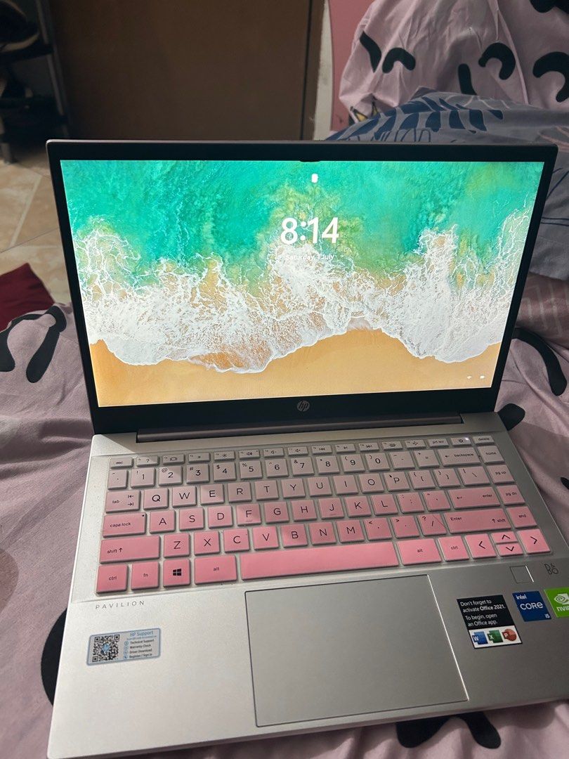 HP Pavilion Tranquil Pink 14-DV0503TX (Category: Laptops & Notebooks) located in Quezon City. Submitted by roseneloi (Listing ID 1240559661, Image 3). Description: Hello. Im selling my laptop. Ive only used it for about 3 months. Bought this just this April 2023. Originally bought for 48000. Specs: Windows 11 14 inches Intel i5-12th gen 8GB RAM 512 SSD Complete package 100% no issues With box and charger Free laptop and keyboard included With lap