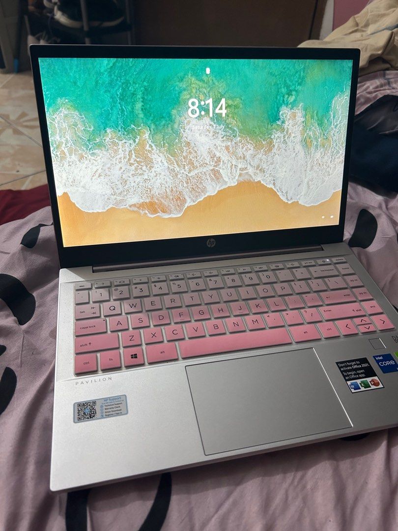 HP Pavilion Tranquil Pink 14-DV0503TX (Category: Laptops & Notebooks) located in Quezon City. Submitted by roseneloi (Listing ID 1240559661, Image 2). Description: Hello. Im selling my laptop. Ive only used it for about 3 months. Bought this just this April 2023. Originally bought for 48000. Specs: Windows 11 14 inches Intel i5-12th gen 8GB RAM 512 SSD Complete package 100% no issues With box and charger Free laptop and keyboard included With lap