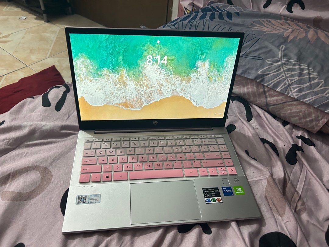HP Pavilion Tranquil Pink 14-DV0503TX (Category: Laptops & Notebooks) located in Quezon City. Submitted by roseneloi (Listing ID 1240559661, Image 1). Description: Hello. Im selling my laptop. Ive only used it for about 3 months. Bought this just this April 2023. Originally bought for 48000. Specs: Windows 11 14 inches Intel i5-12th gen 8GB RAM 512 SSD Complete package 100% no issues With box and charger Free laptop and keyboard included With lap