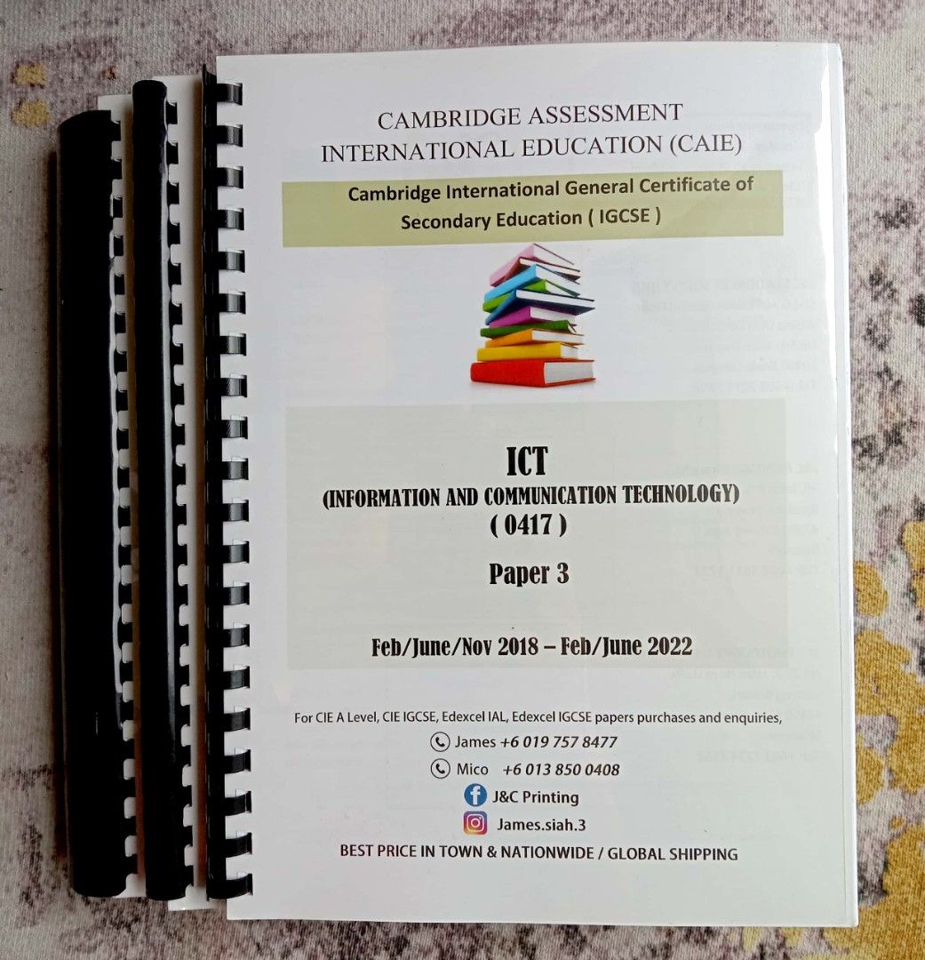 Ict igcse past papers hobbies toys books magazines textbooks on