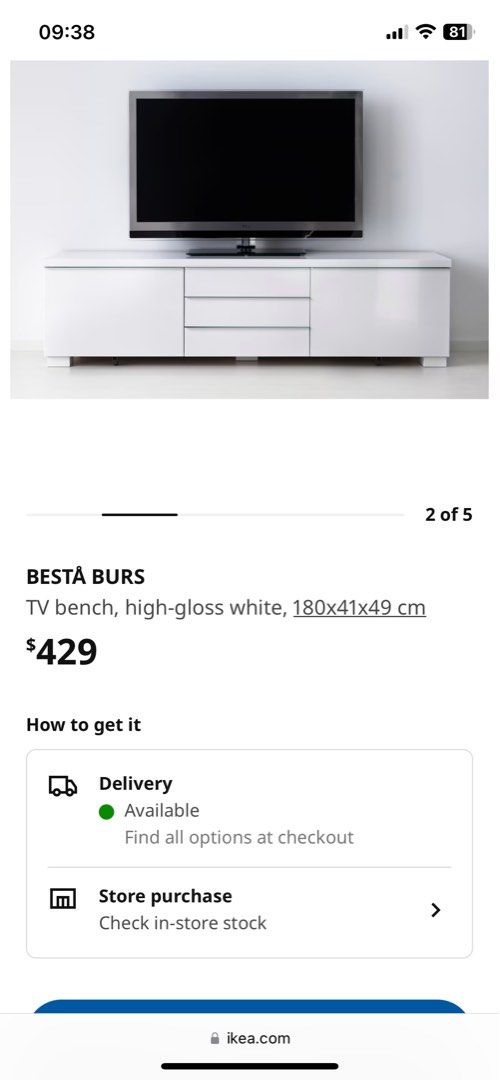 Ikea besta store burs tv unit