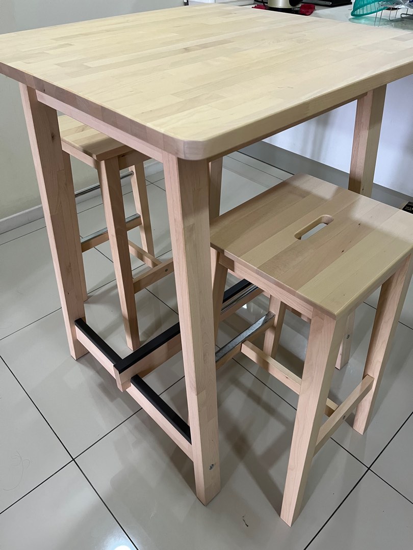 Ikea High Table Set, Furniture & Home Living, Furniture, Tables & Sets