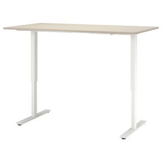 IKEA skarsta手動升降桌，米色/白色，和椅子一起買，特價一萬元