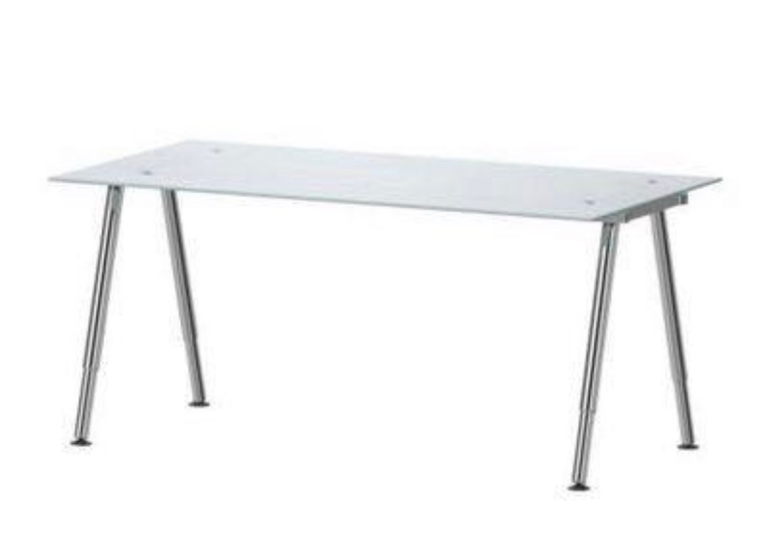Ikea GALANT Glass Table with Adjustable height, Furniture & Home Living