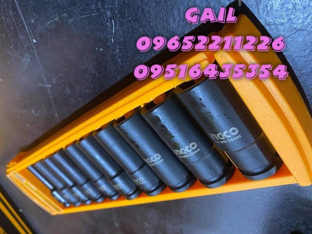 INGCO 10pcs 1/2” Drive Deep Impact Socket Set HKISSD12102L on Carousell