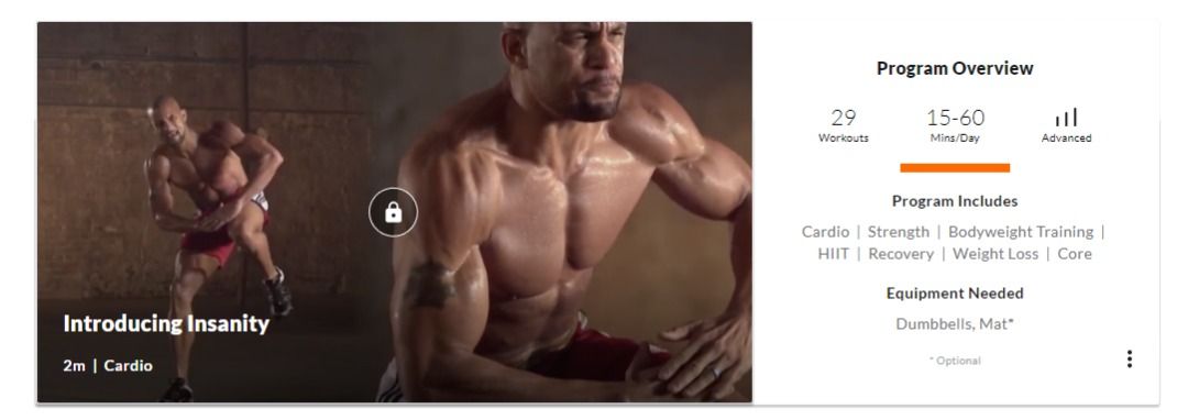 Insanity workout program 2025