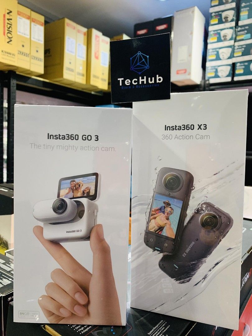 Insta360 X3 & Insta360 GO 3 (Category: Video Cameras) located in Makati City. Submitted by techubstoreandaccessories (Listing ID 1240430499, Image 2). Description: 🔘 Insta360 GO 3 Tiny Mighty Action Camera 64GB - 28,000 🔘 Insta360 ONE X3 Pocket 360 Action Camera - 28,990.00 Onhand ready to ship‼️‼️ ✅BRANDNEW ORIGINAL & SEALED ✅ACTUAL PICTURE POSTED ✅ACCEPT WALK IN/PICK UP CLIENT 📍Location: Evangelista St. Makati City ✅ACCEPT BULK ORDERS WITH D