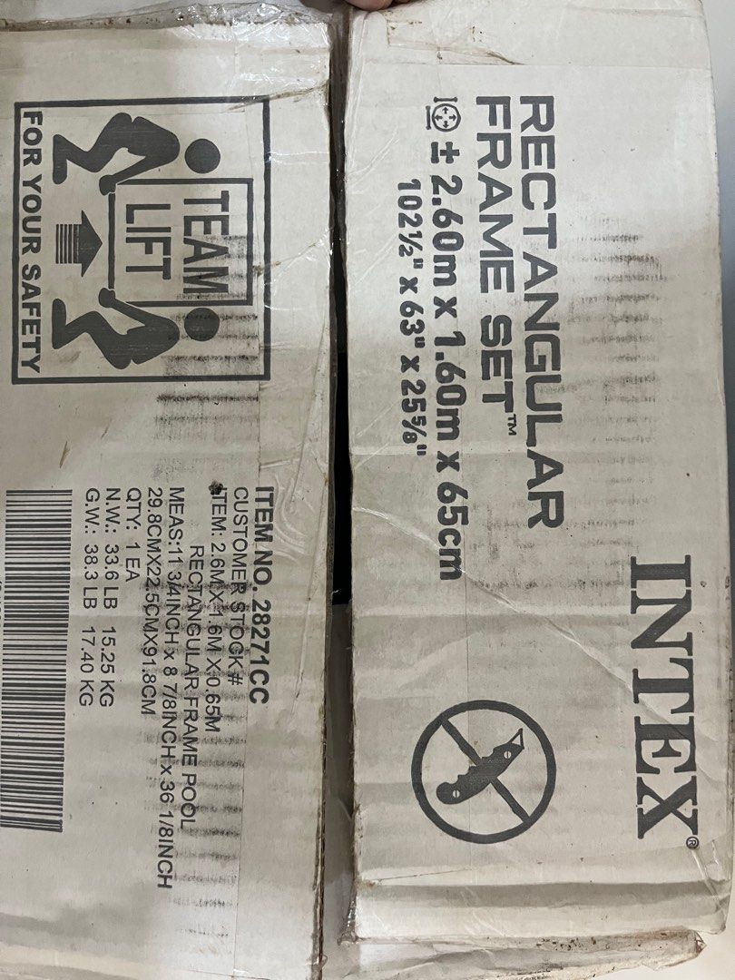 Intex Rectangular Frame Set Pool, Sports Equipment, Sports & Games ...