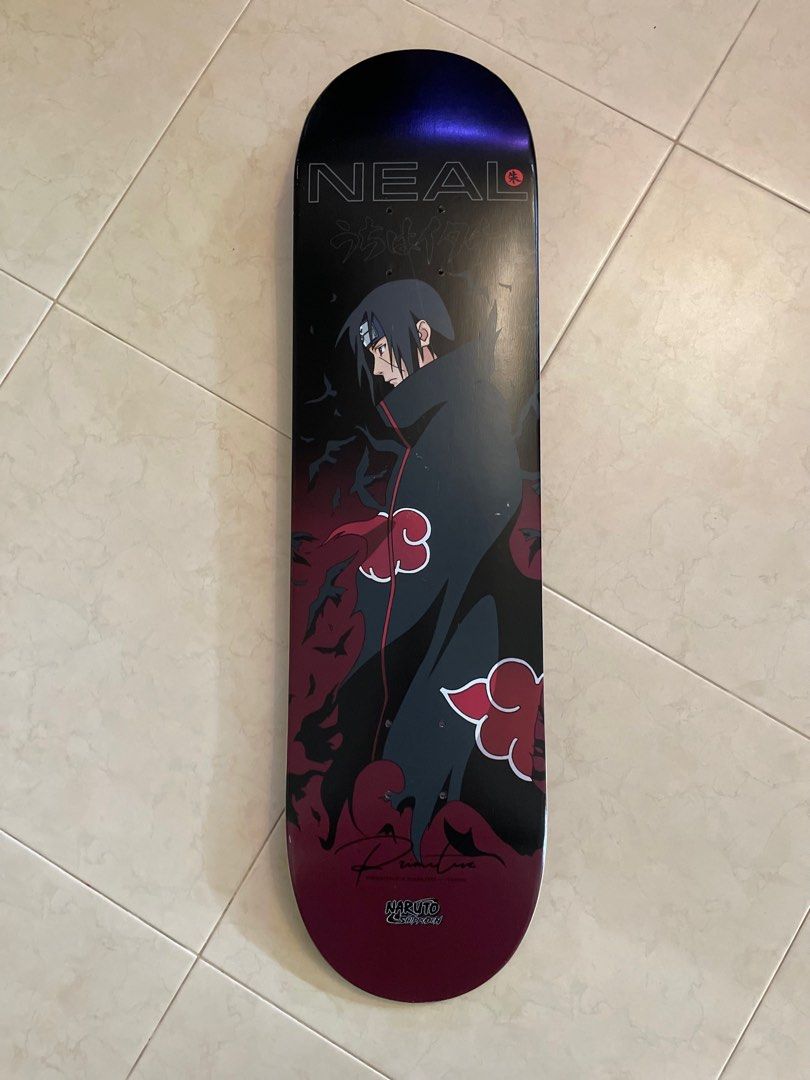 Itachi Primitive x Naruto skateboard deck, Sports Equipment, Sports & Games, Skates