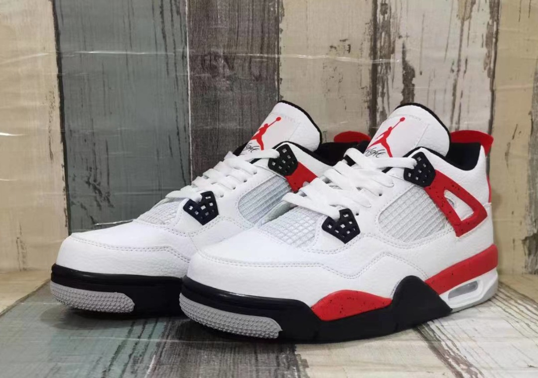 Jordan 4 online white red black