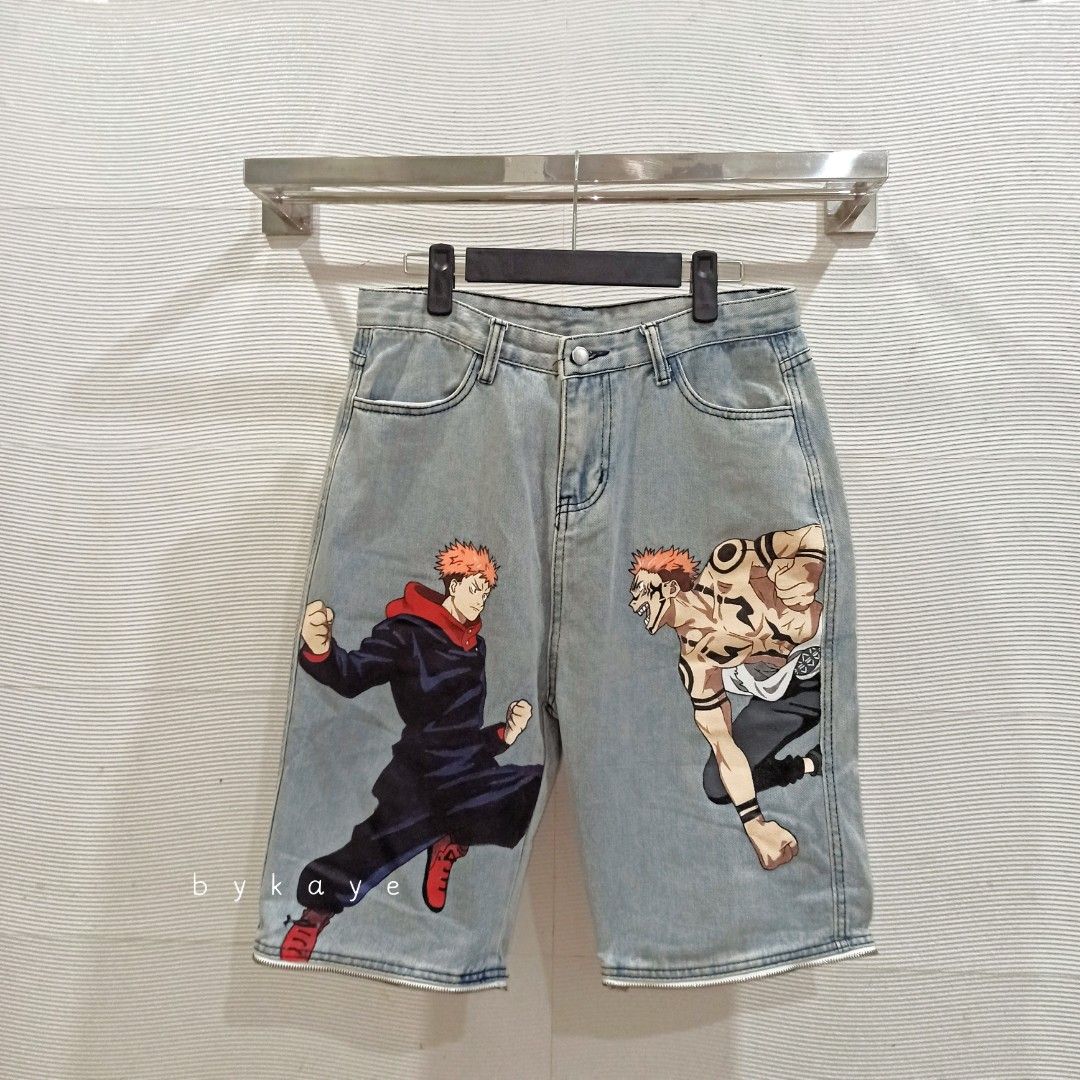 Jujutsu Kaisen Handpainted Pants, Women's Fashion, Bottoms, Jeans on ...