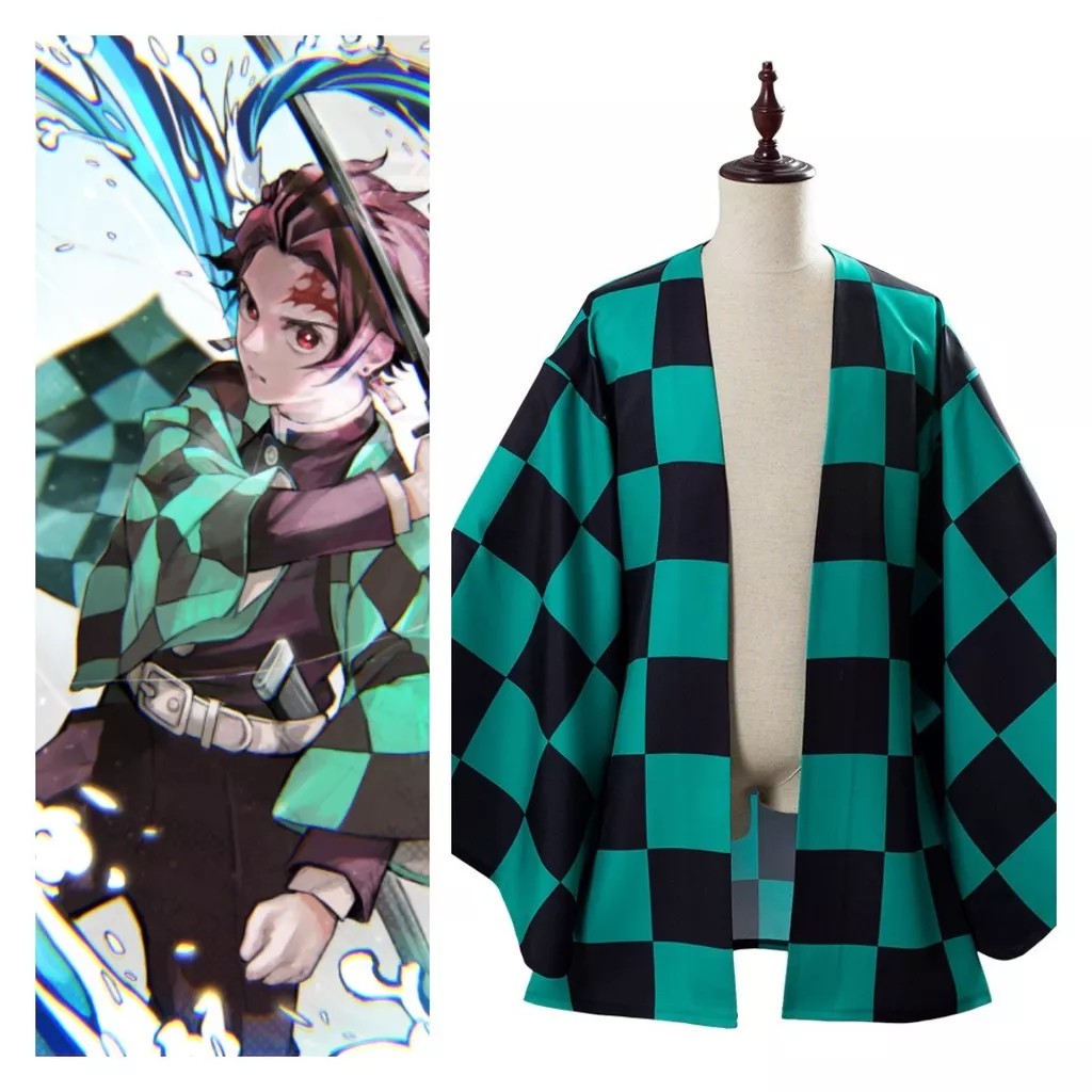 Kamado tanjiro cosplay coat, Men's Fashion, Coats, Jackets and ...
