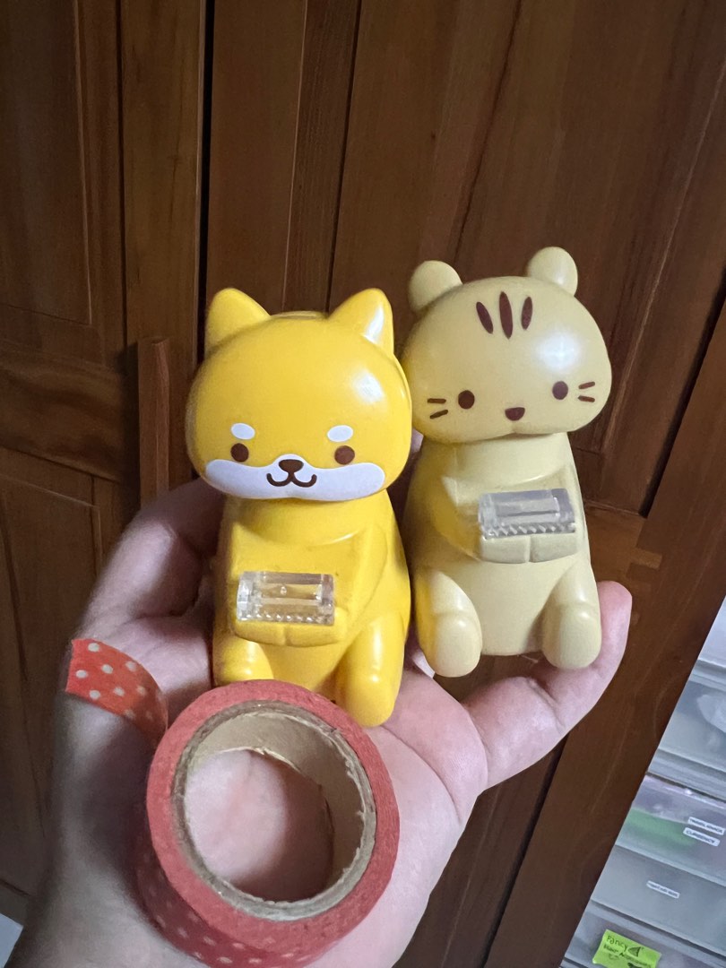 Kawaii tape holder (2 for 4) tape cutter (washi tapes), Hobbies