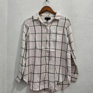 Kemeja Kotak Banana Republic Katun Halus LD 95 P. 70 cm