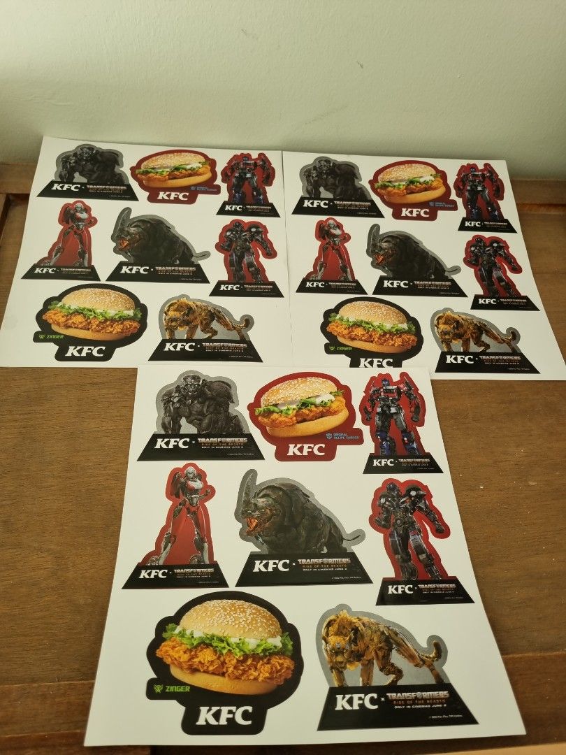 KFC Transformer Movie Rise of the Beast Flask plus stickers with