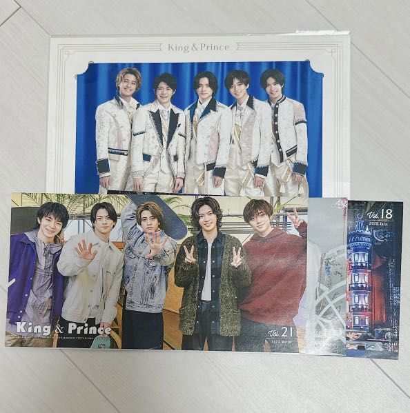 日本直郵】King & Prince FC 5人紀念photo card、會報vol.18 19 21