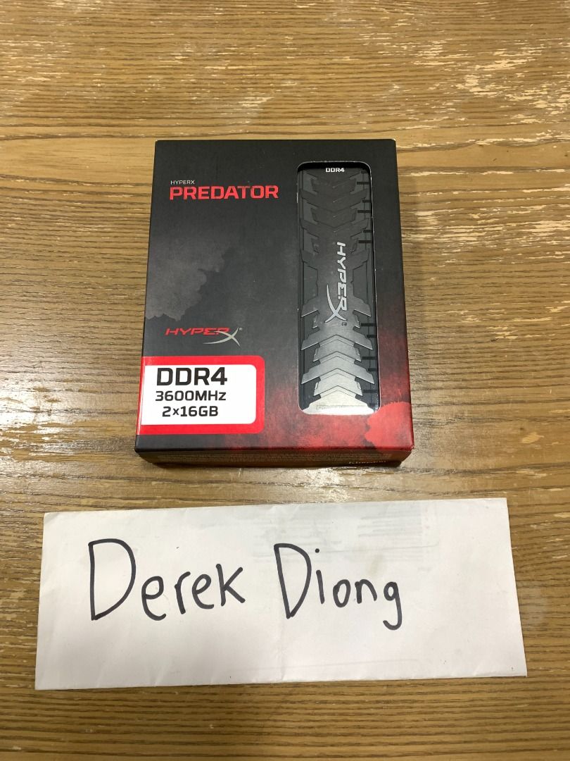 Kingston HyperX Predator DDR4 3600 MHz 2x16GB Non RGB RAM