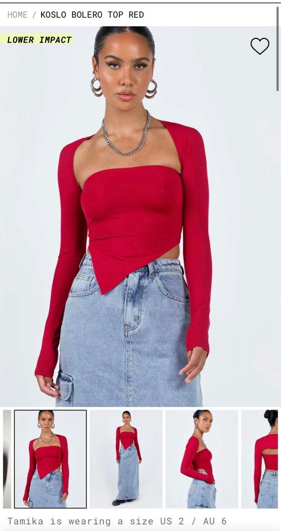 Red boleros top
