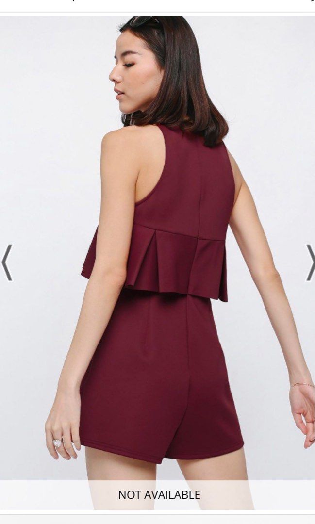 Navy frill new arrivals layer playsuit