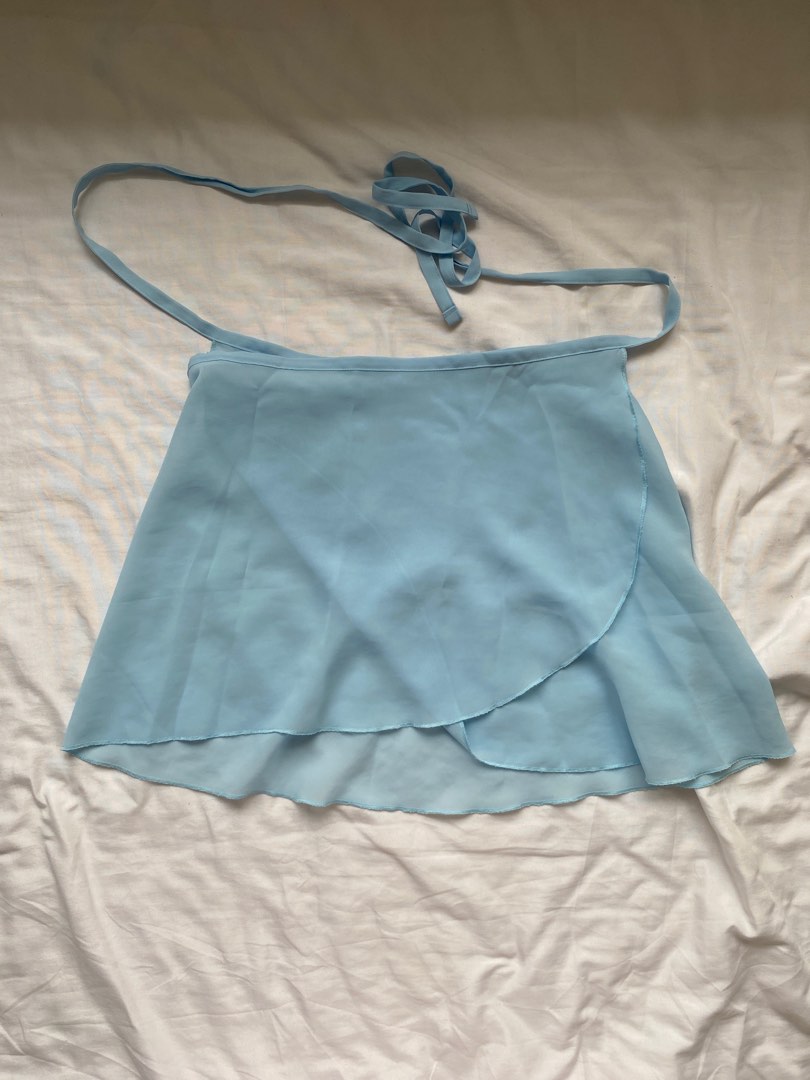 Light Blue Bloch Ballet Wrap Skirt Womens Fashion Activewear On Carousell 