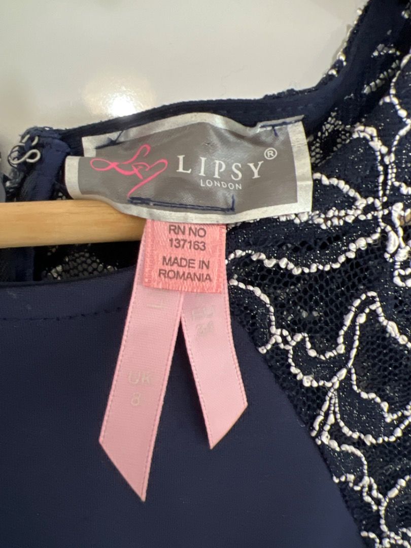 LIPSY Navy Lace Maxi Dress Women s Fashion Dresses Sets Dresses on Carousell