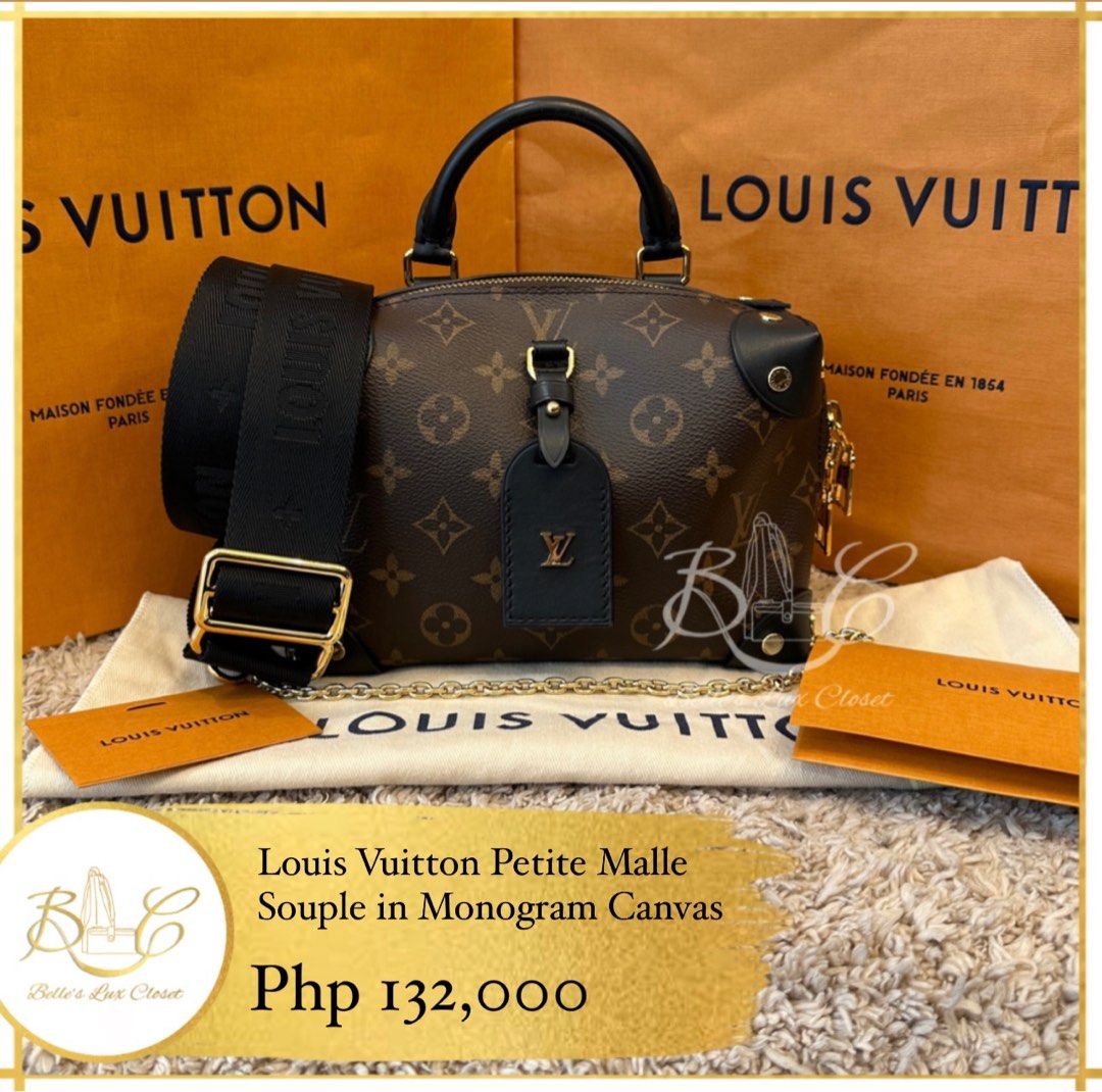 Louis Vuitton LV Petite Malle Souple Crossbody Bag, Luxury, Bags & Wallets  on Carousell