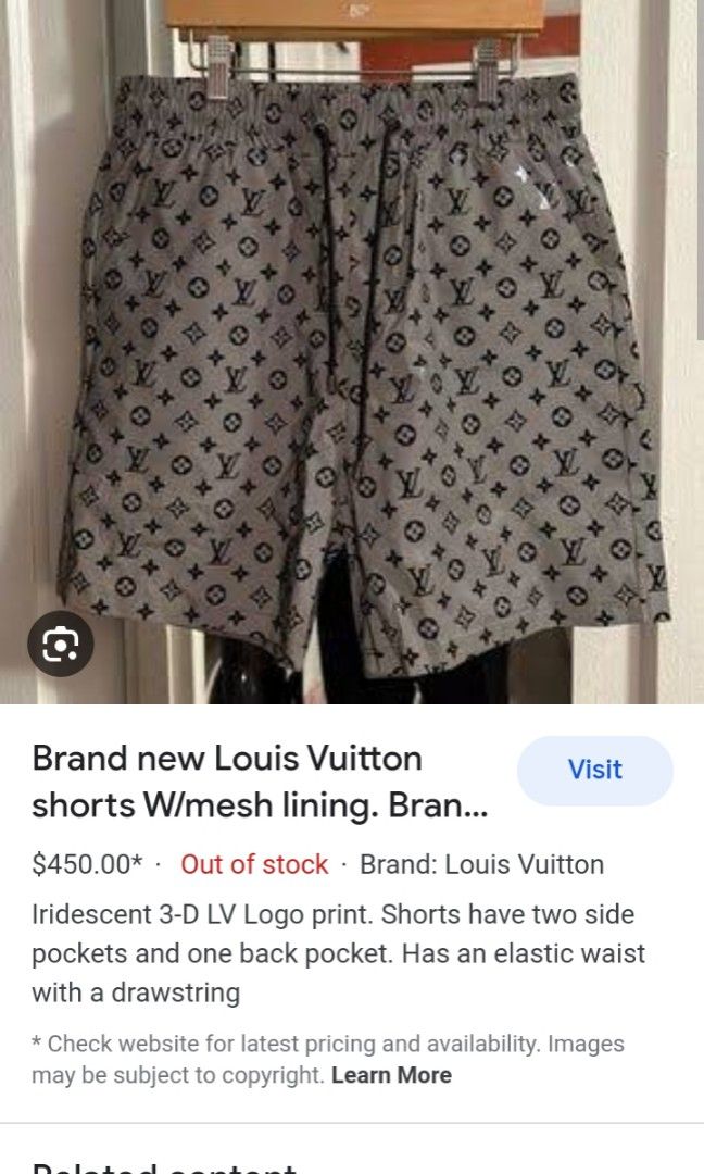 Louis Vuitton Swim Short with 2 Pockets, Brand