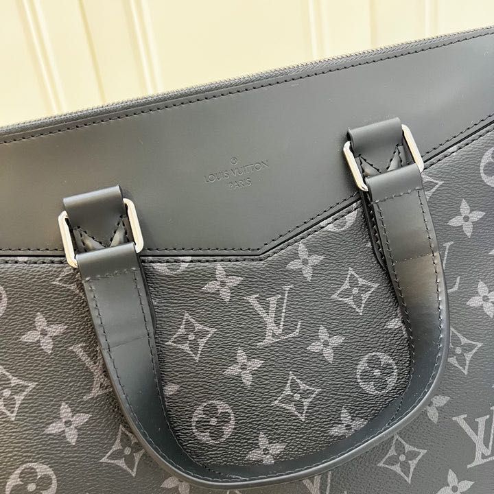 LV Men's Explorer Briefcase in Monogram Eclipse Canvas and SHW, Luxury, Bags  & Wallets on Carousell