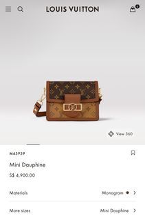 LV Mini Dauphine Lock XL, Luxury, Bags & Wallets on Carousell