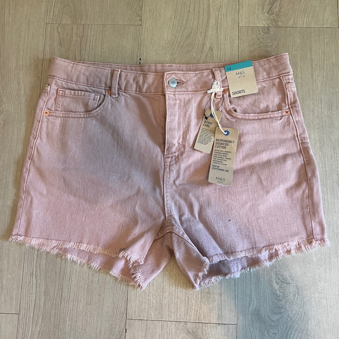 Mark and Spencers - Pink Jean Shorts (US 10/Large) on Carousell