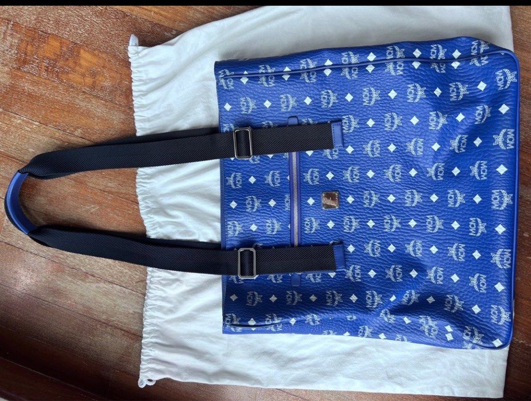 MCM mcm klassik visetos tote bag in blue Luxury Bags Wallets