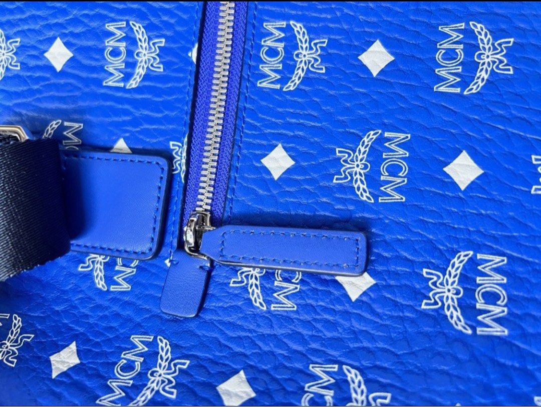 MCM mcm klassik visetos tote bag in blue Luxury Bags Wallets