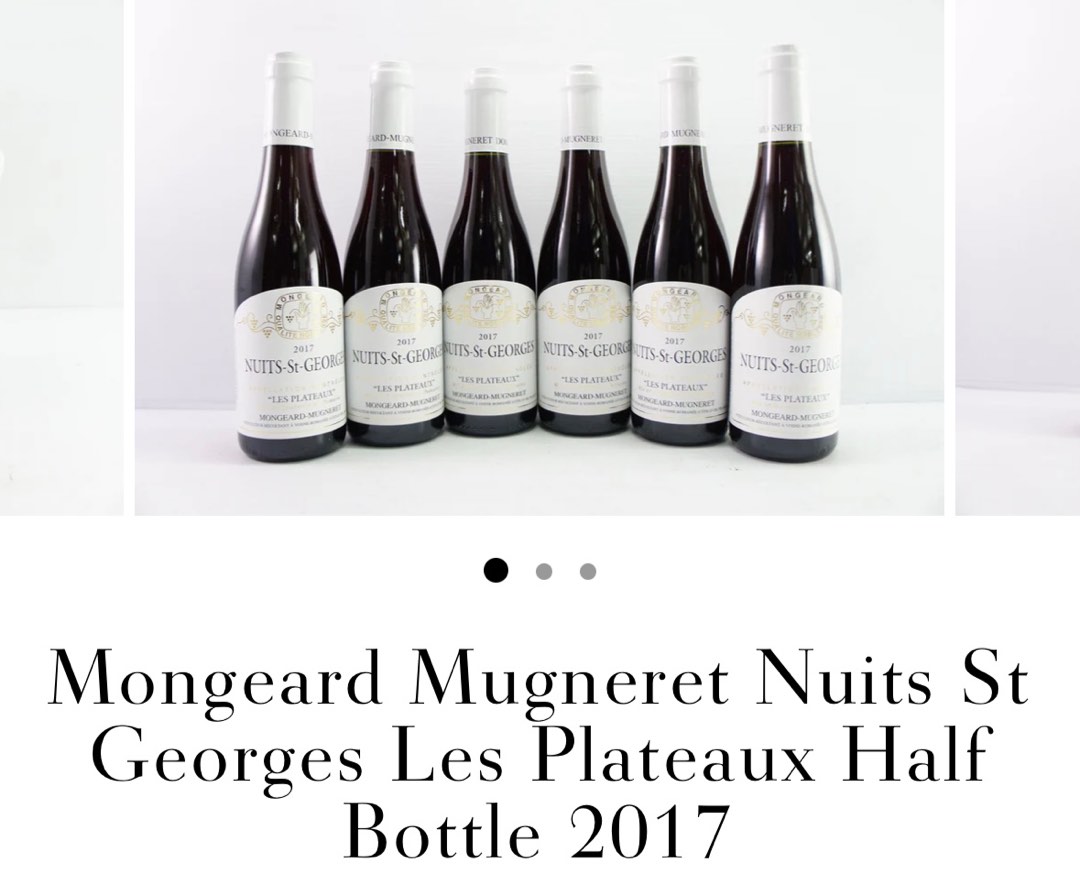 Mongeard Mugneret Nuits St Georges Les Plateaux Half Bottle 2017