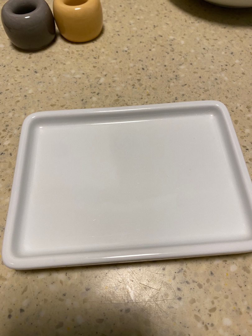 Muji white porcelain tray small, Furniture & Home Living, Bathroom