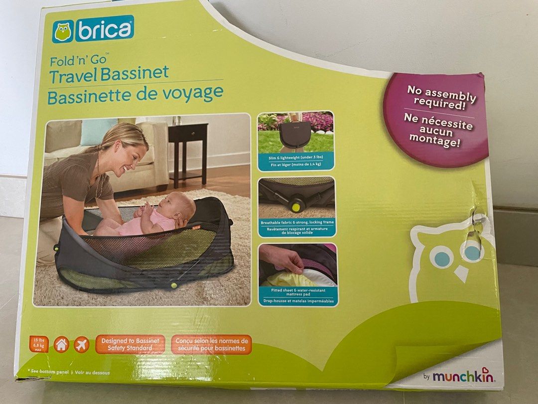 Munchkin Brica Fold N Go Travel Bassinet