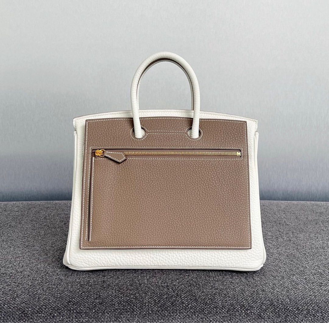 Hermes BackPocket in togo leather with the Birkin 25 in swift