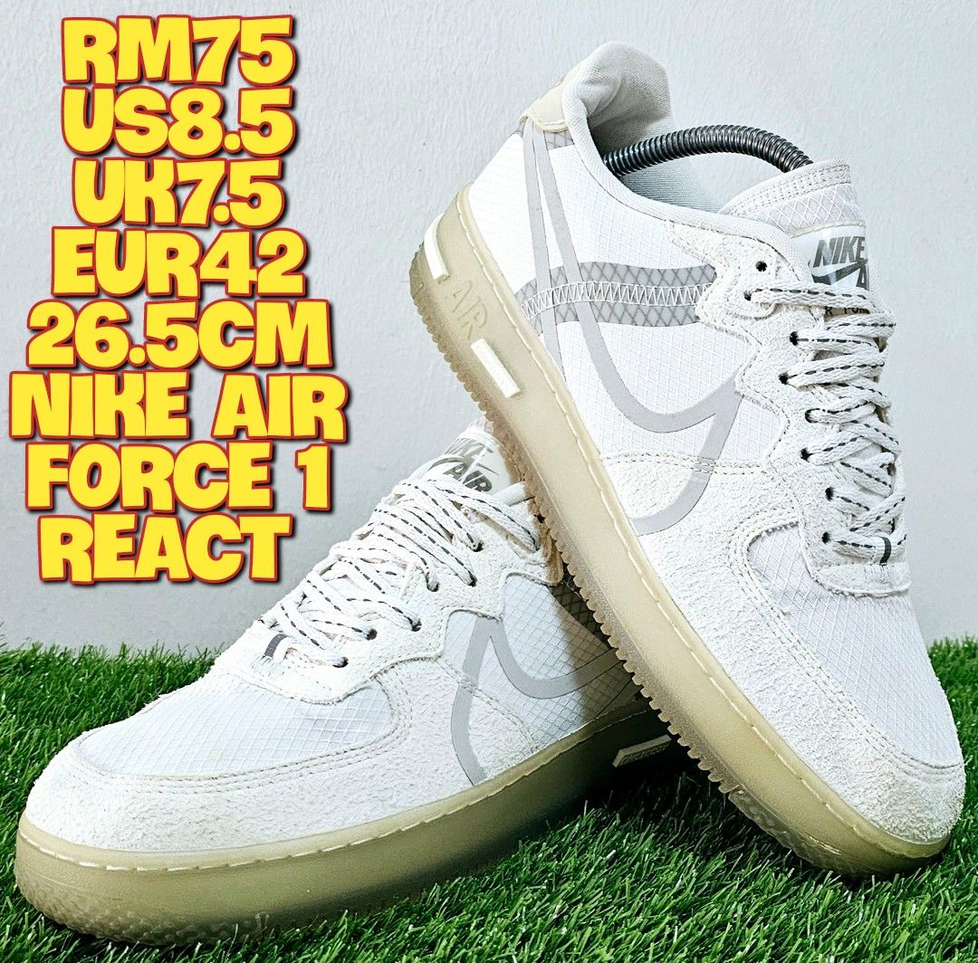 NIKE AIR FORCE 1 REACT, Men's Fashion, Footwear, Sneakers on Carousell