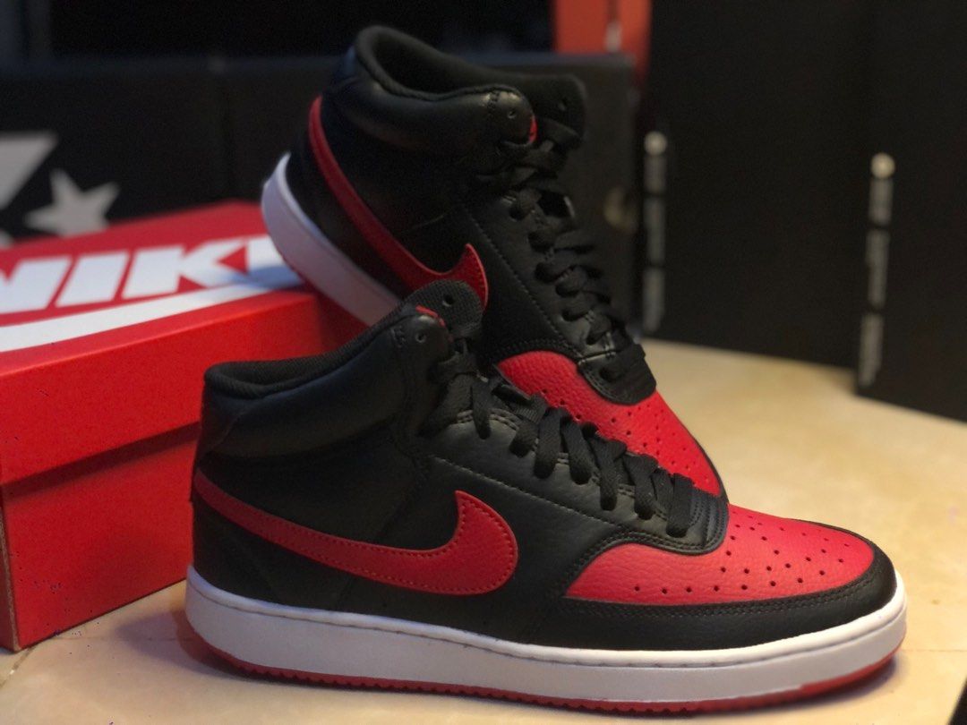 Nike Court Vision Mid Bred Men #39 s Fashion Footwear Sneakers on Carousell