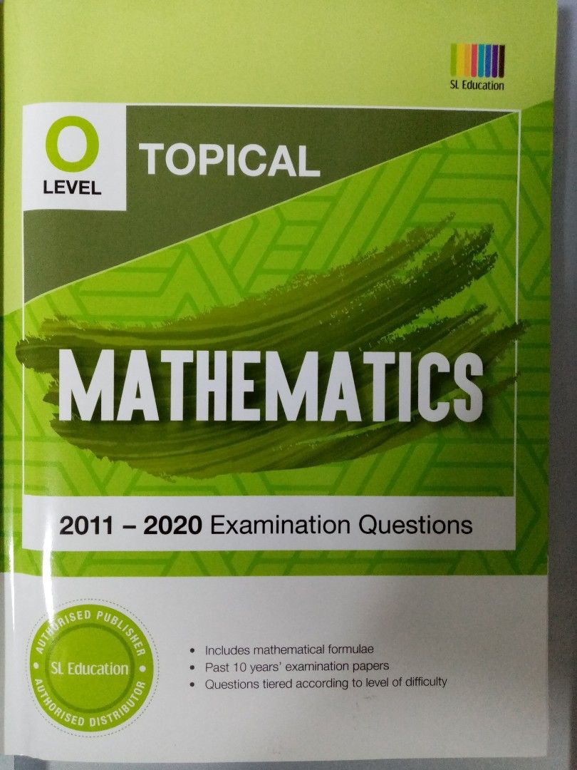 O Level Topical Math O level Mathematics - topical, Hobbies & Toys, Books & Magazines ...